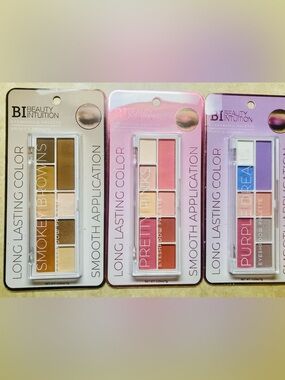 New Beauty Intuition Smokey, Pink & Purple Eyeshadow Palettes Smooth Application
